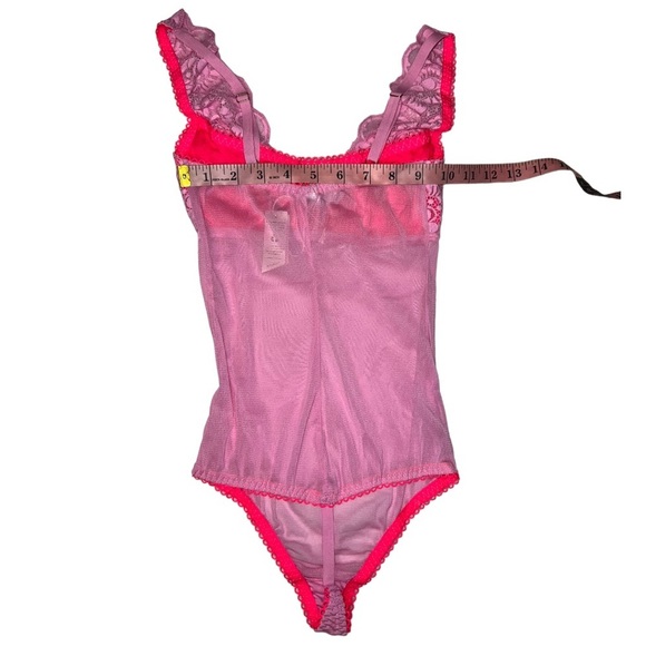 We Are Hah Mesh Bodysuit, Pink, Size S - Picture 5 of 7